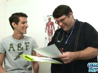 Cute college boy donates his sperm for cash.