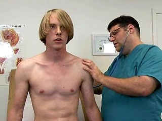 Straight college boy gets his cock and ass examined by the doctor.